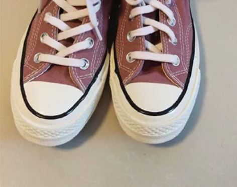 匡威保真 豆沙红 36码 线下渠道买的时候...