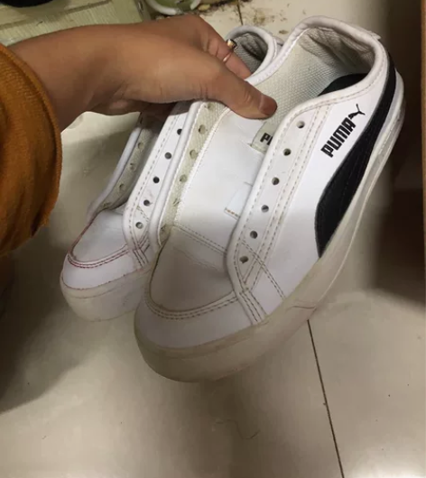 Puma皮面低帮板鞋 35.5 八成新 感...