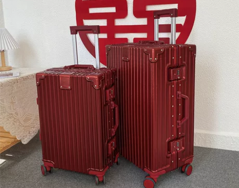 婚庆箱 箱子婚庆红色结婚行李箱女新娘陪嫁箱...