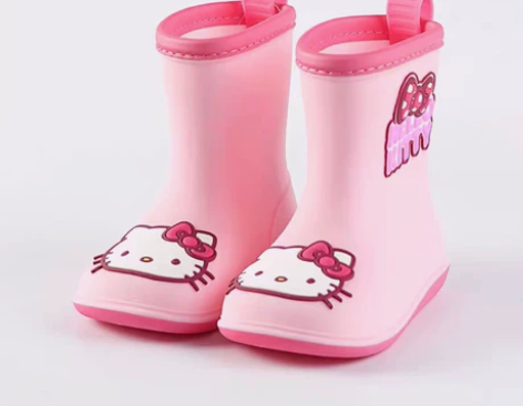 正品迪士尼女童雨鞋+雨衣 粉色，雨鞋内长1...