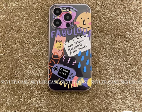 手机保护壳 手机套个性涂鸦苹果14pro适...