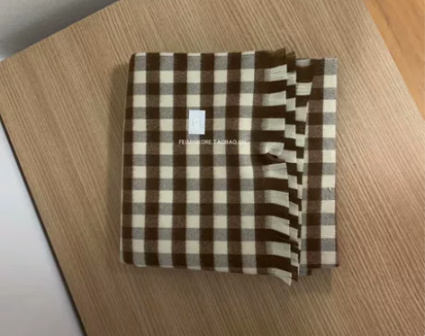 在途~韩国东大门代购 羊毛秋冬洋气格子百搭...