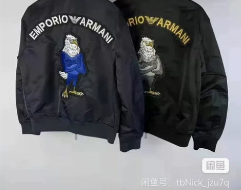 男士夹克老鹰棒球夹克系列,黑色的蓝色尺码4...