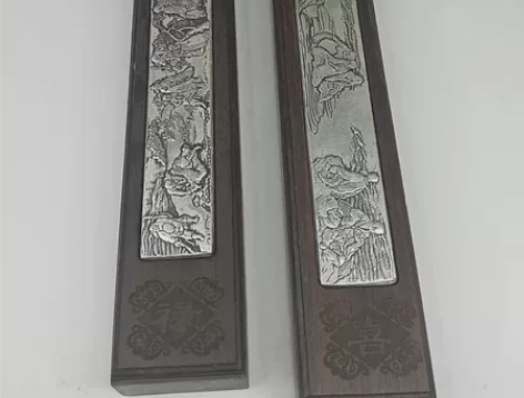 文房四宝铜镇尺 书法绘画用品实木镇尺镇纸 ...