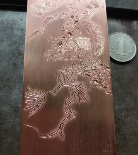 纯手工戗刻紫铜茶则，孤品，一个的价格 每个...