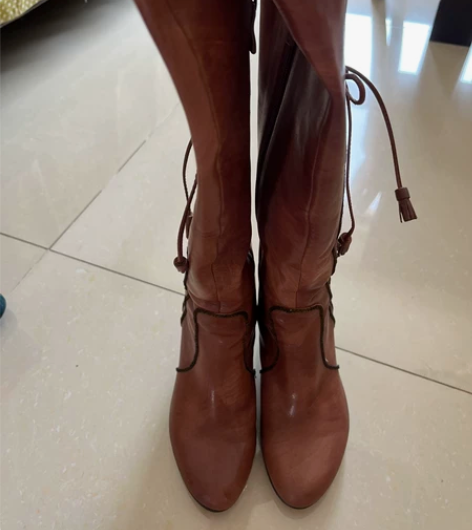 Tata/他她 女士靴子，全皮，37码，原...