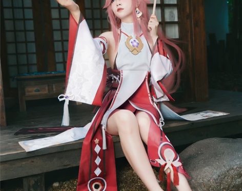 (70三天出租)原神八重神子cos服可爱风...