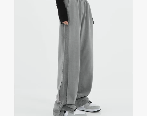 【礼遇价】复古水洗做旧休闲裤子高街INS设...