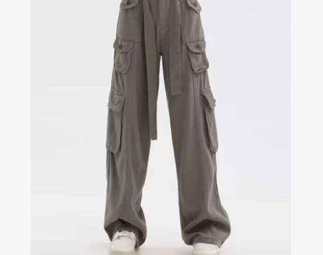 美式嘻哈hiphop工装裤女夏季高街设计感...