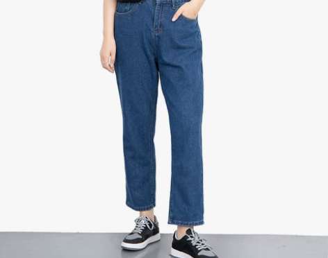 赫宁大码牛仔裤女2021夏季新款微胖mm小...