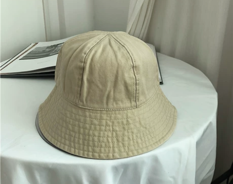 丁走走/日系复古水洗棉渔夫帽纯色圆顶盆帽男...