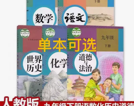 二手人教版初中九9年级下册语文数学历史政治...