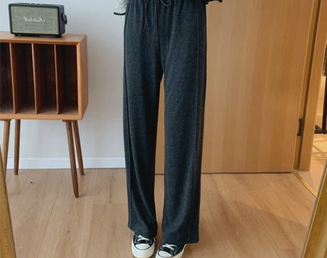 秋冬阔腿裤 大叮自制秋冬新款阔腿裤女宽松高...