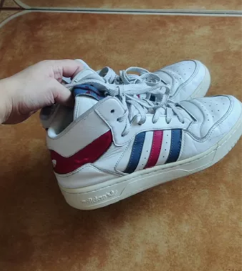 阿迪三叶草专柜厚底皮面高帮运动鞋3839 ...