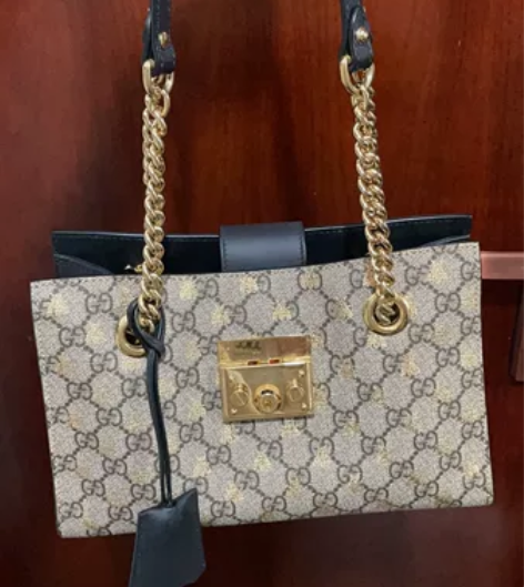 GUCCI古驰蜜蜂印花padlock小号，...