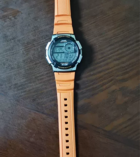 casio卡西欧学生手表男运动防水彩色复古...