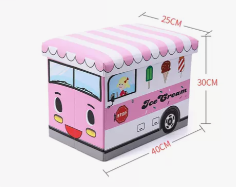 玩具收纳箱，9.5新，小火车款式，可以当凳...