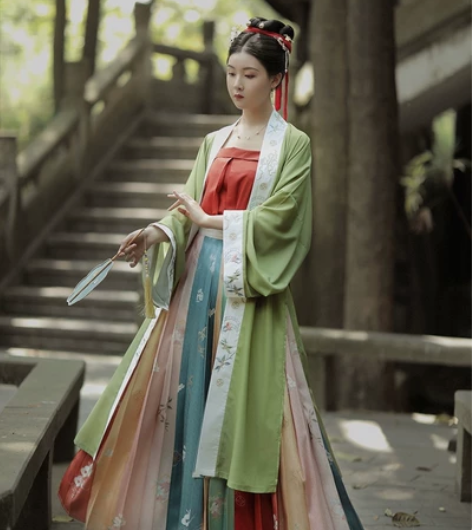 兰若庭 汉服 宋制 百迭 渐变…尺码M 牛...