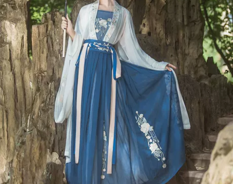 桔屿正品原创汉服女解语对襟齐腰襦裙重工刺绣...