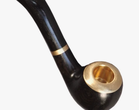 手工实木乌木小烟斗老式旱烟袋锅子过滤弯式男...