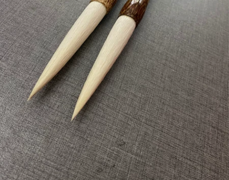 长峰羊毫加健毛笔，口径1.4cm，出峰8....