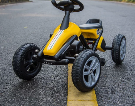 儿童卡丁车四轮脚踏男女宝宝小孩可坐运动益智...