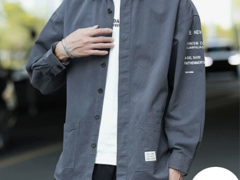 衬衫男长袖春秋季2022新款ins潮牌痞帅...