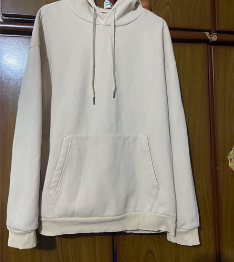 男士卫衣 杏色 XXL 质感厚实 干干净净...