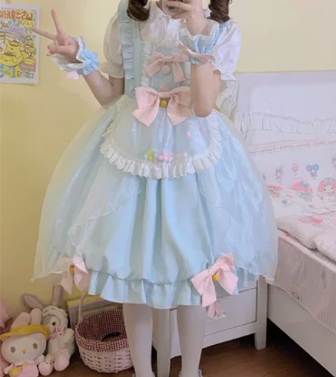 #洛丽塔 奶派甜心酥饼猫原创设计 甜美可爱...