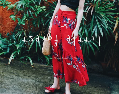 CHICMILD起妙贩卖民族风印花半身裙性...