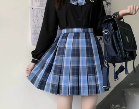 星辰逃离新款JK制服正统百褶裙学院风学生格...