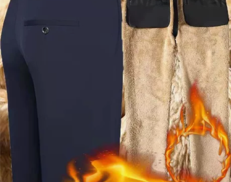 老爷车男士羊羔绒加绒加厚休闲裤男冬季保暖弹...