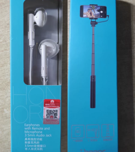 全新未拆封荣耀自拍杆，圆孔耳机 江浙沪地区...