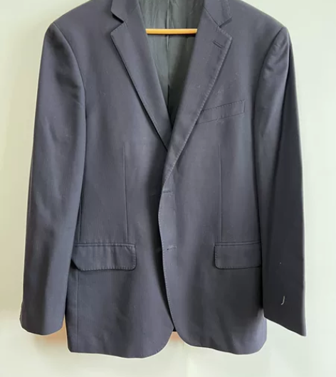 男士藏青色西服外套 肩宽47袖长61 衣长...
