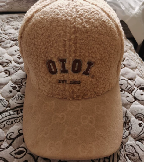 冬韩版百搭羊羔毛保暖棒球帽泰迪毛鸭舌帽字母...