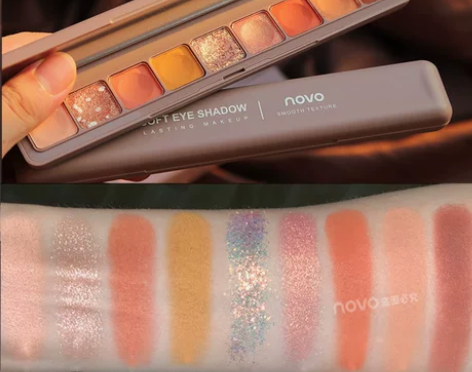 NOVO眼影眼线网红款土豆泥闪粉珠光防水学...