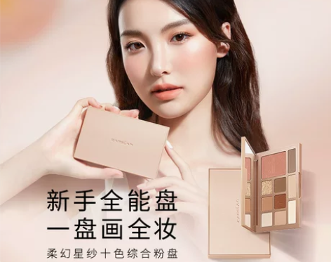 卡姿兰修容 LuLu猪联名十色眼影盘综合哑...