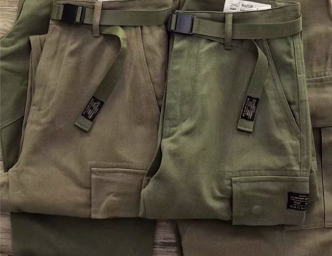 秋季新款多口袋水洗宽松直筒潮牌工装裤男士百...