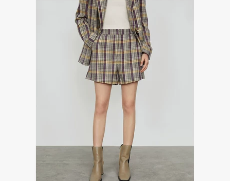 全新 UR复古格纹短裤 WH39S6BN2...