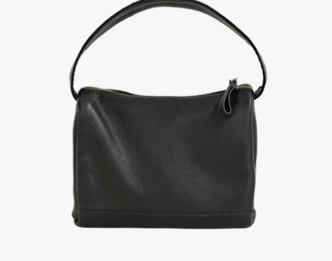 sobag简约高级黑色真皮手拎包女复古小众...