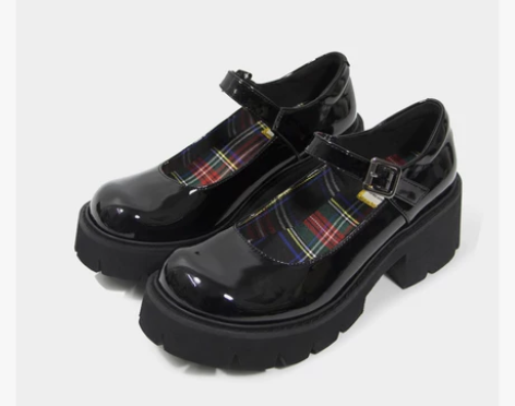 2020春季新品玛丽珍鞋小码粗跟厚底学院风...