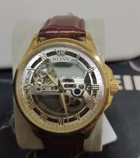 2022新款欧利时品牌手表男士全自动双面镂...