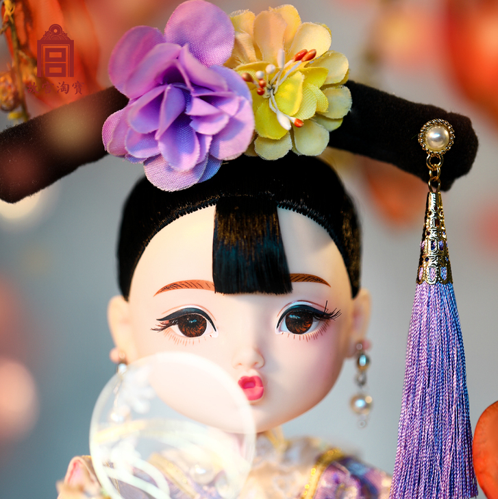 售完无补故宫淘宝格格娃娃女孩玩具古风玩偶套...