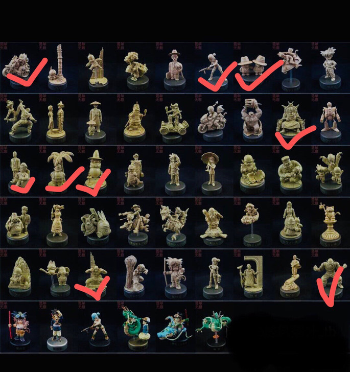 龙珠 mfs 素色瓶盖小比例 图一已做标记...