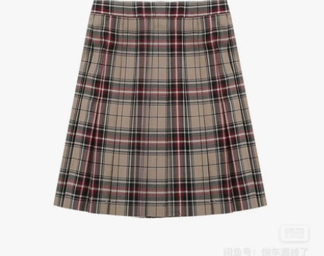 conomi秋冬日系学院风羊毛百褶裙猪肝格...