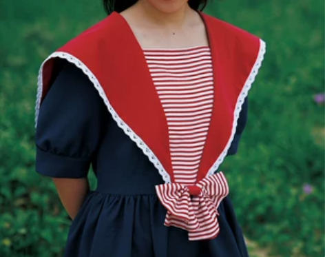 南君美代子昭和少女复古vintage海军领...