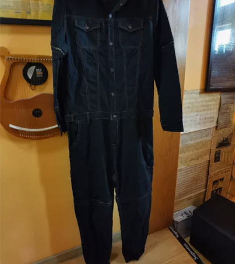 多功能薄款深色牛仔连体裤，本人身高180，...