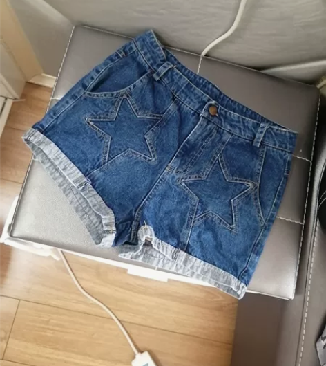 2020夏季新款新款高腰显瘦牛仔短裤女 腰...