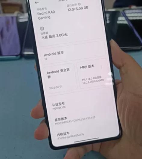 红米K40 增强版,12+128 只换过外...
