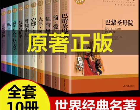世界十大名著全套10册 简爱书籍 巴黎圣母...